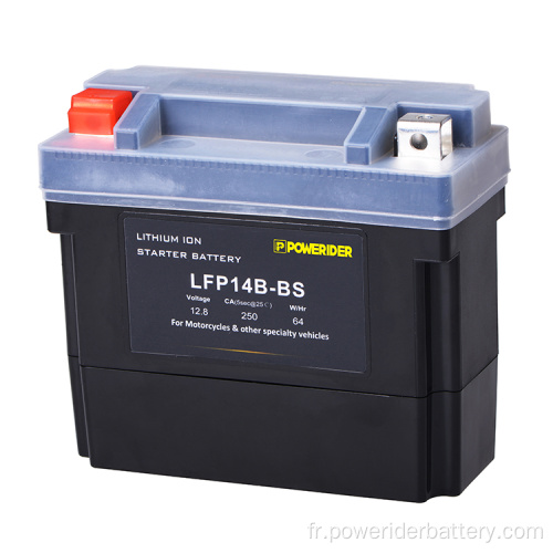 12.8V 6Ah YT14B-BS Batterie de démarrage de moto lithium-ion lithium-ion
